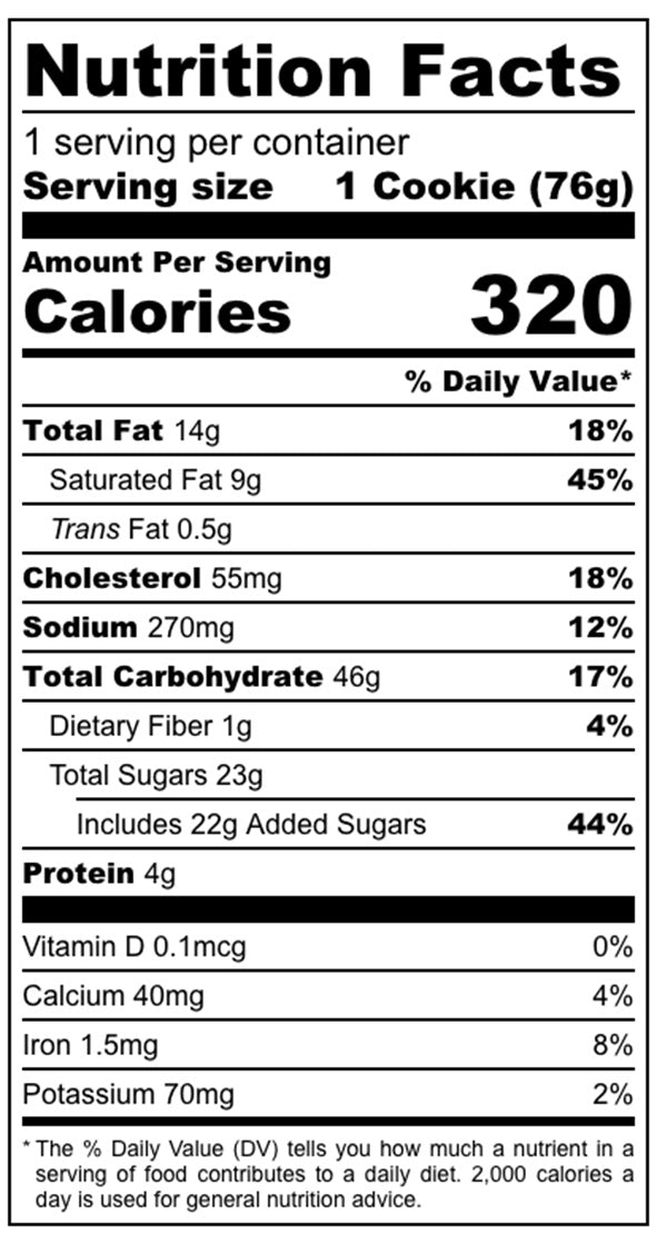 Nutrition facts Colombian Corn x6
