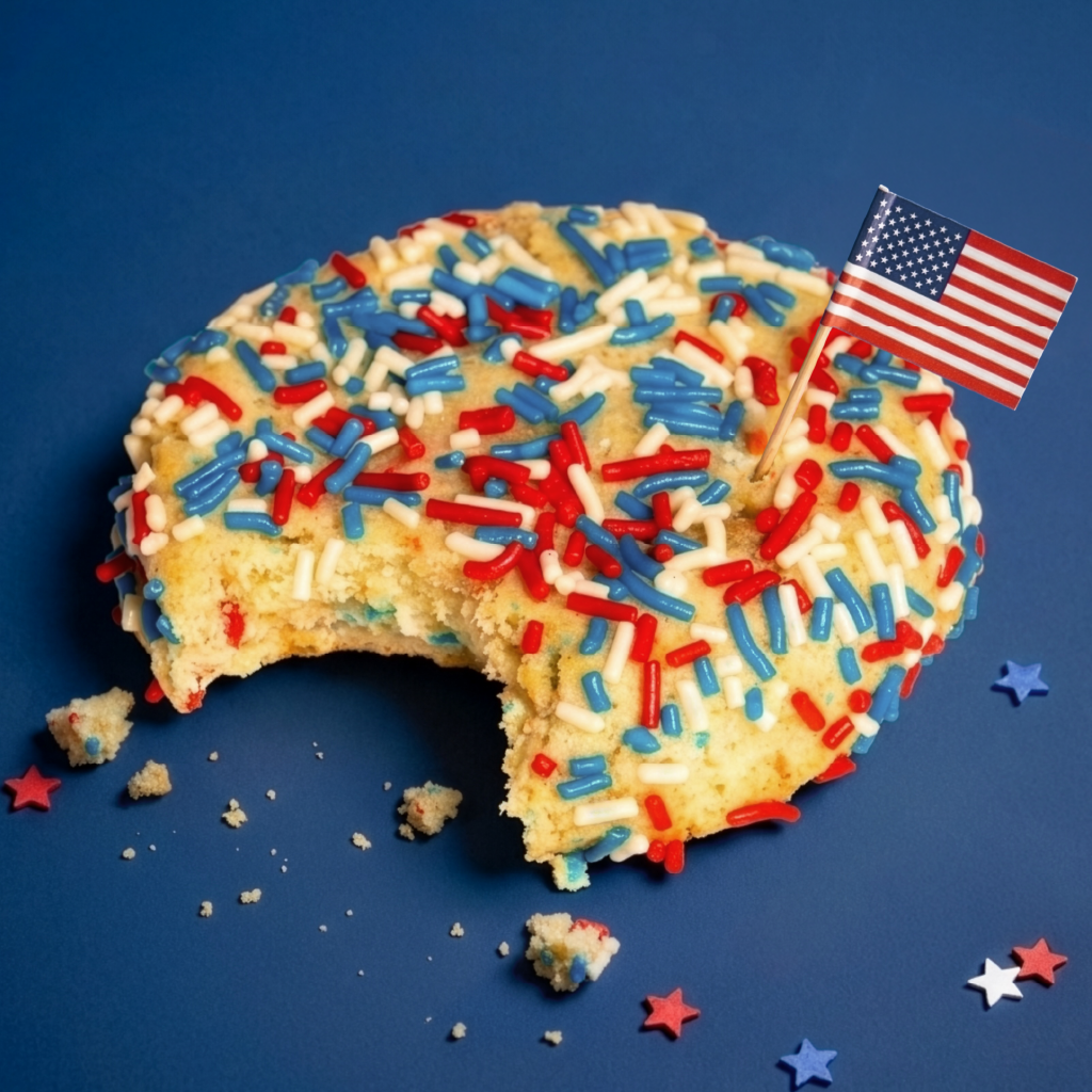 Confetti red/white/blue x6