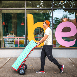 Tomas delivering cookies in Seattle